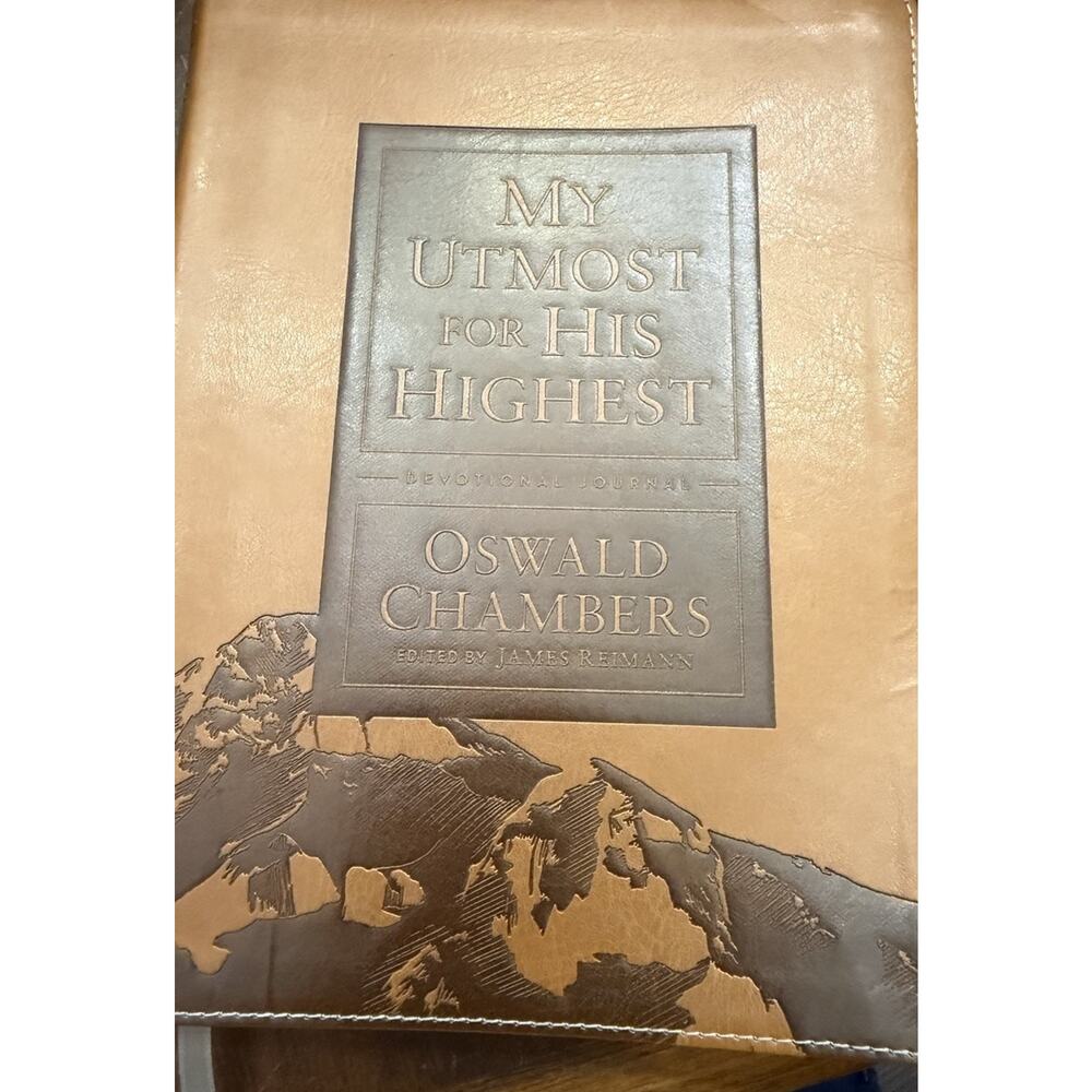 New My Utmost For His Highest Devotional Journal Faux Leather Christian Gift
